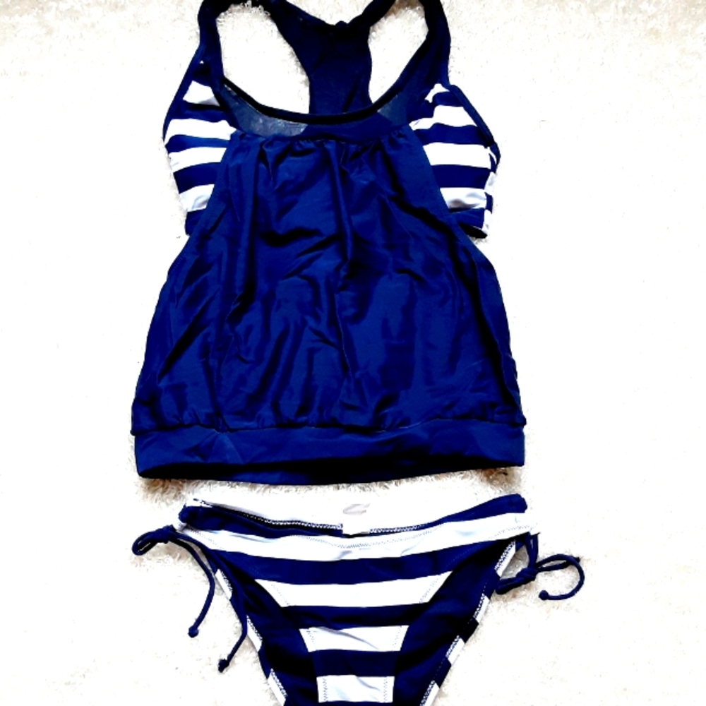 Two piece navy blue Swimsuit Small